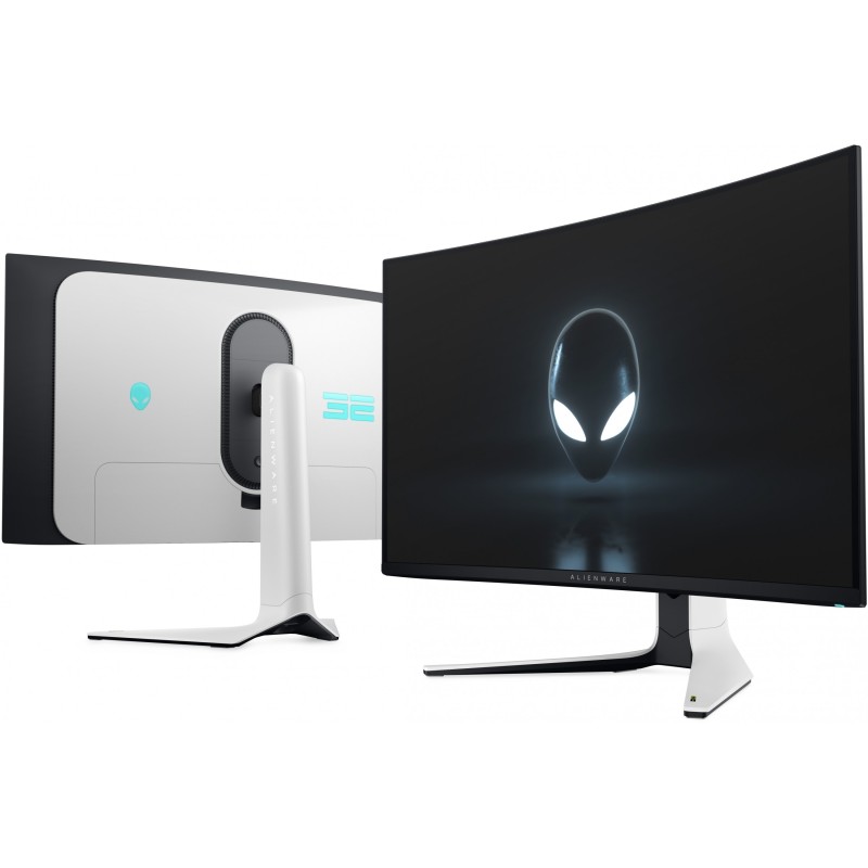 Alienware AW3225QF - 32in 4K QD-OLED Curved Gaming Monitor, 240Hz, 0.03ms, HDR/Dolby Vision - Black/White