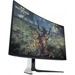 Alienware AW3225QF - 32in 4K QD-OLED Curved Gaming Monitor, 240Hz, 0.03ms, HDR/Dolby Vision - Black/White