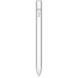Logitech Crayon - Digital Pencil for iPad - Silver with White Tip, Built-in 80mAh Lithium, 7h Battery, Drop-Resistant