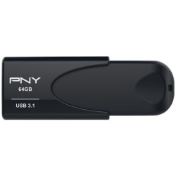 PNY Attaché 4 USB 3.2 Gen1 Flash Drive - 64GB - Black (Capless, USB-A, 80 MB/s) — Buy in Cyprus with Fast Delivery