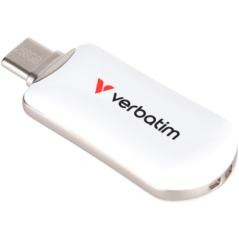 Verbatim Plectra USB-C Flash Drive 256GB - Model 30230 - White, USB 3.2 Gen1, 100MB/s — Buy in Cyprus with Fast Delivery