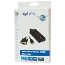 LogiLink VGA + Audio to HDMI Converter - CV0060 - Black, 1080p — Buy in Cyprus with Fast Delivery