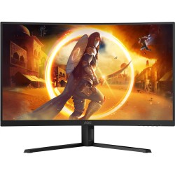AOC CQ32G4VE - 31.5" QHD Curved Gaming Monitor, 1500R, 180Hz, 1ms GTG, HDR10, DP1.4 & HDMI 2.0, Black