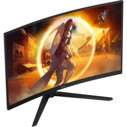 AOC CQ32G4VE - 31.5" QHD Curved Gaming Monitor, 1500R, 180Hz, 1ms GTG, HDR10, DP1.4 & HDMI 2.0, Black