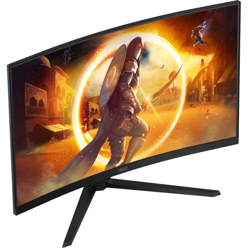 AOC CQ32G4VE - 31.5" QHD Curved Gaming Monitor, 1500R, 180Hz, 1ms GTG, HDR10, DP1.4 & HDMI 2.0, Black