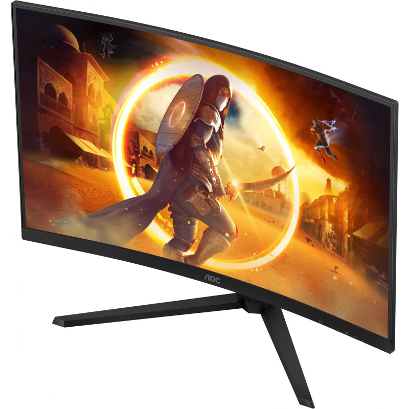 AOC CQ32G4VE - 31.5" QHD Curved Gaming Monitor, 1500R, 180Hz, 1ms GTG, HDR10, DP1.4 & HDMI 2.0, Black