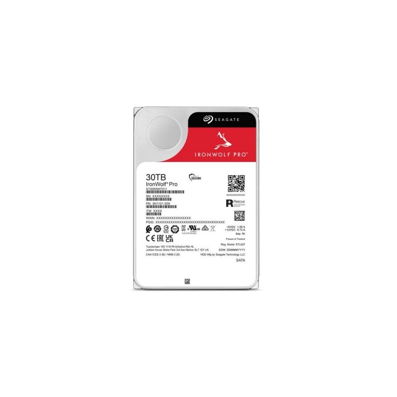 Seagate IronWolf Pro ST30000NT011 - 30TB 3.5" NAS HDD, 7200RPM, 512MB Cache, SATA III — Buy in Cyprus with Fast Delivery