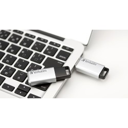 Verbatim Secure Data Pro USB 3.2 Gen1 Flash Drive - 64GB - Black/Grey, USB-A, AES-256 Encryption