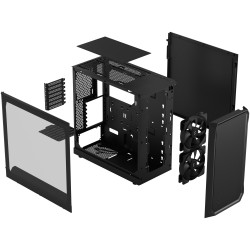 Fractal Design Focus 2 - Black Tempered Glass Mid-Tower PC Case (ATX/mATX/Mini-ITX) — Buy in Cyprus with Fast Delivery