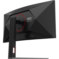 AOC CU34G4 - 34-inch (86.4 cm) Curved UWQHD 3440x1440, 180Hz, Fast VA, 1ms GTG, HDMI 2.0 & DP1.4, Black/Red