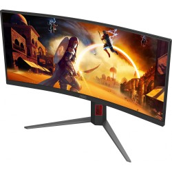 AOC CU34G4 - 34-inch (86.4 cm) Curved UWQHD 3440x1440, 180Hz, Fast VA, 1ms GTG, HDMI 2.0 & DP1.4, Black/Red