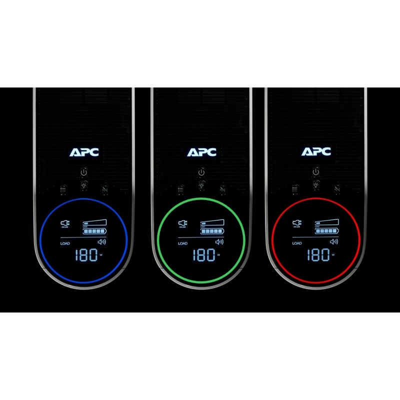 APC Back-UPS Pro 2200VA BGM2200B-GR - 1320W, 6 outlets (4 Schuko + 2 IEC C13), Black, LCD & RGB lighting