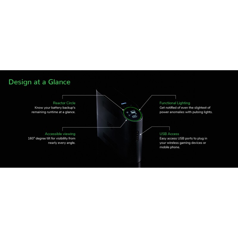 APC Back-UPS Pro 2200VA BGM2200B-GR - 1320W, 6 outlets (4 Schuko + 2 IEC C13), Black, LCD & RGB lighting