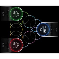 APC Back-UPS Pro 2200VA BGM2200B-GR - 1320W, 6 outlets (4 Schuko + 2 IEC C13), Black, LCD & RGB lighting