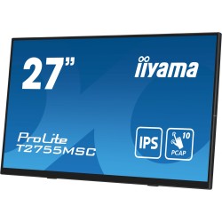 iiyama ProLite T2755MSC-B1 - 27" FHD 10pt PCAP Touch IPS Monitor, 60Hz, 5ms, HDMI/DP, USB 3.2, Speakers, Black