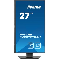 iiyama ProLite XUB2797QSN-B2 - 27" QHD (2560x1440) IPS 100Hz 1ms, USB-C 65W Dock, HDMI/DP, Speakers, Pivot - Black