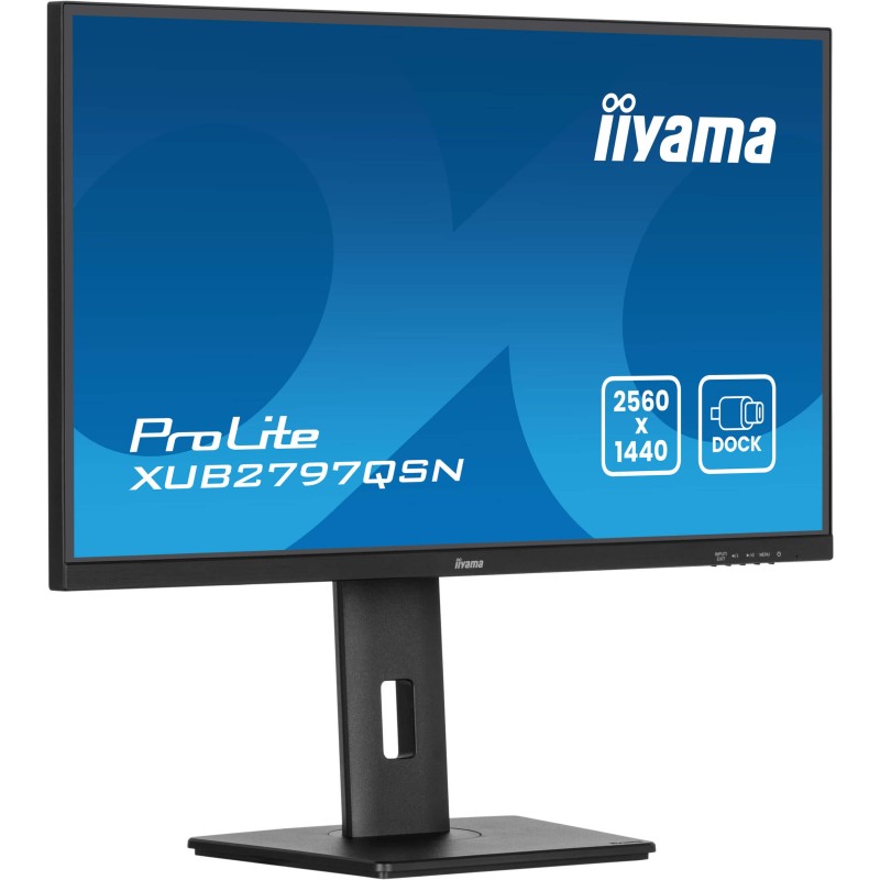 iiyama ProLite XUB2797QSN-B2 - 27" QHD (2560x1440) IPS 100Hz 1ms, USB-C 65W Dock, HDMI/DP, Speakers, Pivot - Black