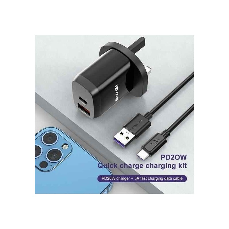 Smartphone Charger Adapter Awei PD1 20W -  Official distributor b2b Armenius