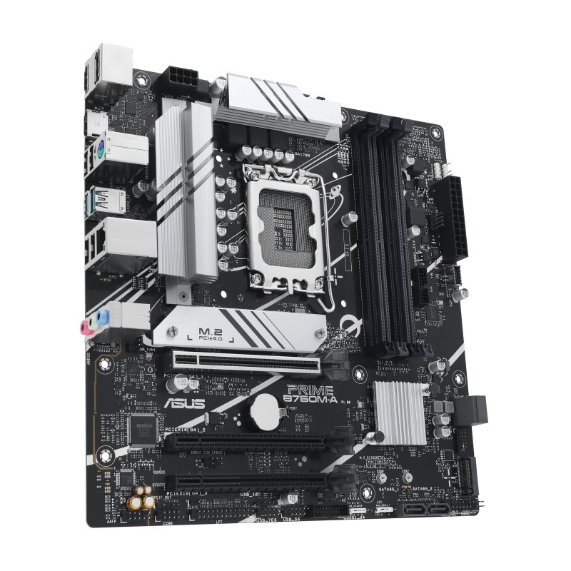ASUS PRIME B760M-A-CSM - Micro-ATX LGA1700 - DDR5 4x DIMM, 128GB Max, 2x M.2, PCIe 4.0, 2.5Gb LAN