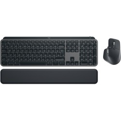 Logitech MX Keys Combo for Business - Graphite - Wireless RF & Bluetooth, Full-Size Backlit Keyboard + Mouse