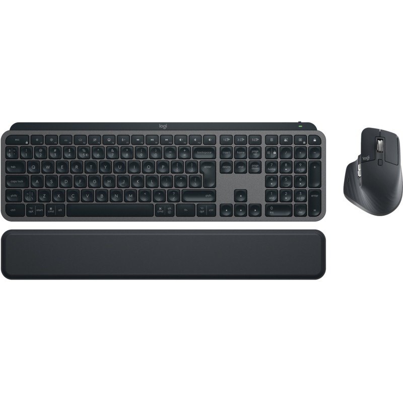 Logitech MX Keys Combo for Business - Graphite - Wireless RF & Bluetooth, Full-Size Backlit Keyboard + Mouse