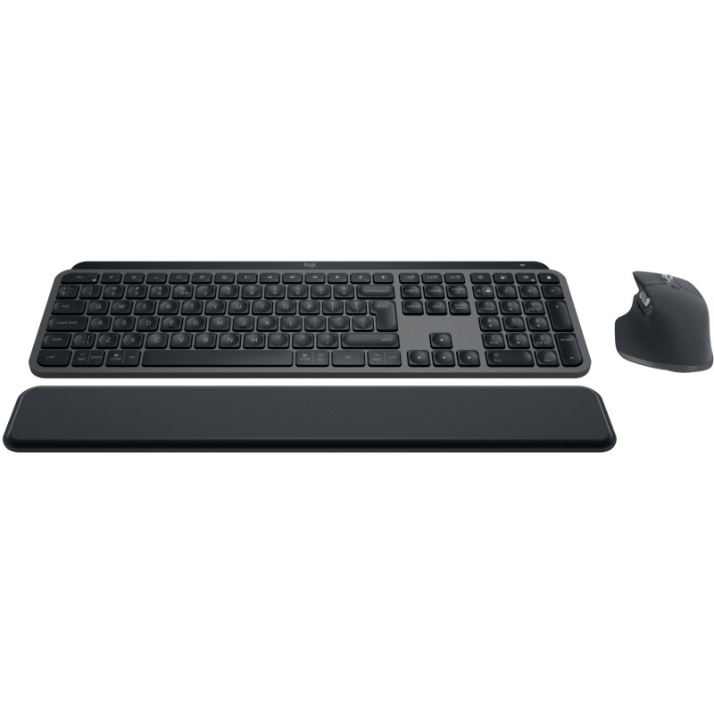 Logitech MX Keys Combo for Business - Graphite - Wireless RF & Bluetooth, Full-Size Backlit Keyboard + Mouse