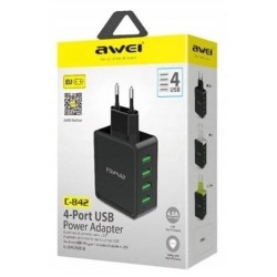 Charger Adapter Awei C 842 - 4 x USB ports -  Official distributor b2b Armenius