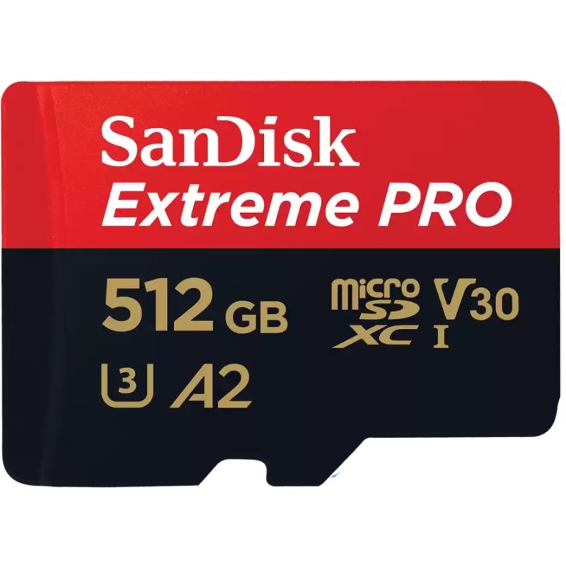 SanDisk Extreme PRO microSDXC - 512GB - Black/Red, UHS-I, 200MB/s Read 140MB/s Write — Buy in Cyprus with Fast Delivery