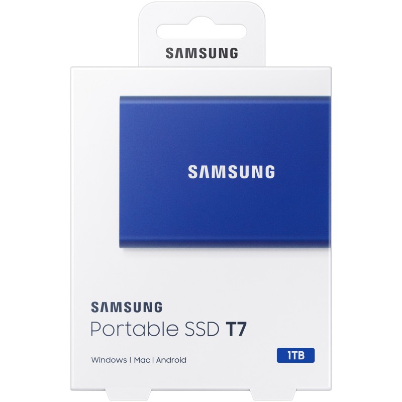Samsung Portable SSD T7 - 1TB - Blue, USB-C (USB 3.2 Gen2), 1050 MB/s, AES-256 — Buy in Cyprus with Fast Delivery