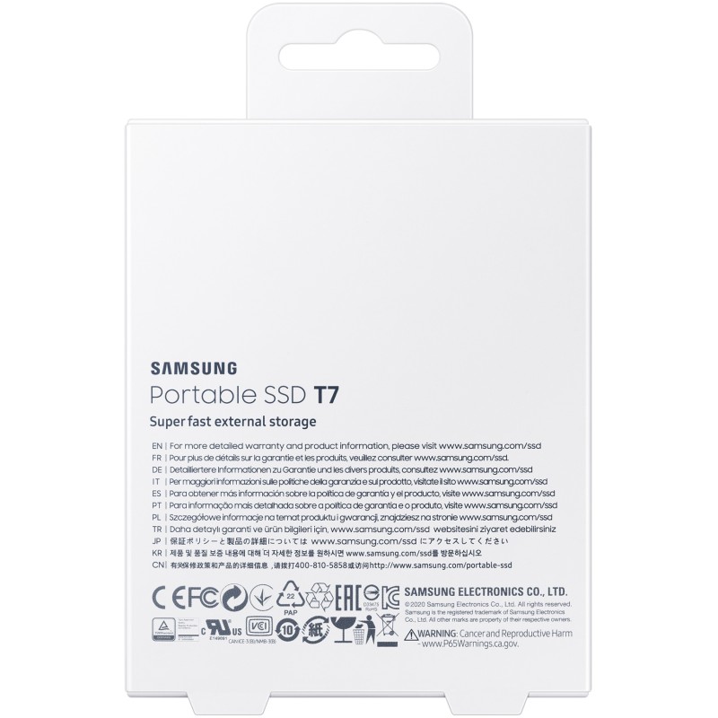 Samsung Portable SSD T7 - 1TB - Blue, USB-C (USB 3.2 Gen2), 1050 MB/s, AES-256 — Buy in Cyprus with Fast Delivery