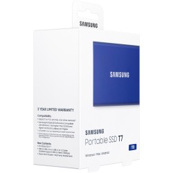 Samsung Portable SSD T7 - 1TB - Blue, USB-C (USB 3.2 Gen2), 1050 MB/s, AES-256 — Buy in Cyprus with Fast Delivery