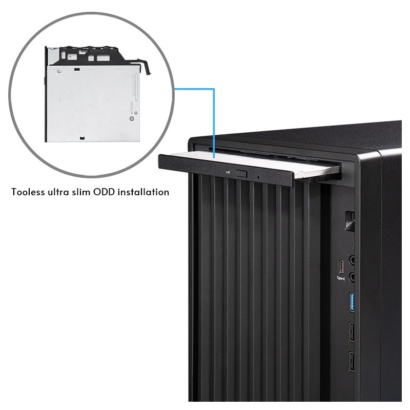 Chieftec Gamer UNI Series Midi Tower - BS-20B-OP - Black, microATX/Mini-ITX, USB-C Gen2 — Buy in Cyprus with Fast Delivery