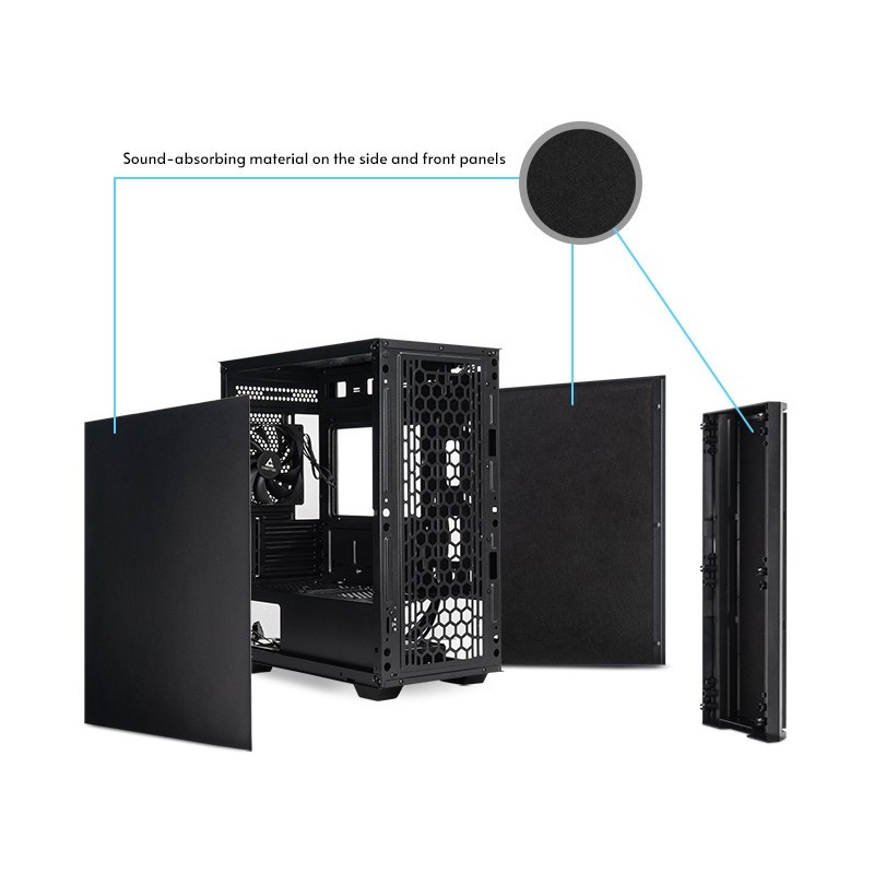 Chieftec Vita AZ-01B-OP - Mini-Tower Micro-ATX/Mini-ITX Case, Black, USB-C, 330mm GPU, 165mm CPU Cooler