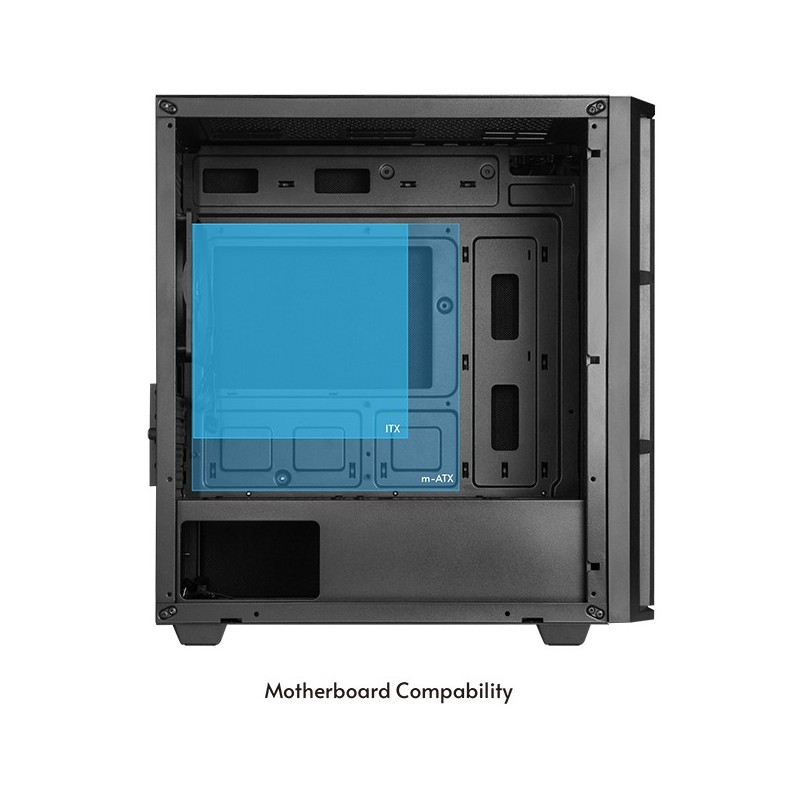 Chieftec Vita AZ-01B-OP - Mini-Tower Micro-ATX/Mini-ITX Case, Black, USB-C, 330mm GPU, 165mm CPU Cooler