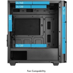 Chieftec Vita AZ-01B-OP - Mini-Tower Micro-ATX/Mini-ITX Case, Black, USB-C, 330mm GPU, 165mm CPU Cooler