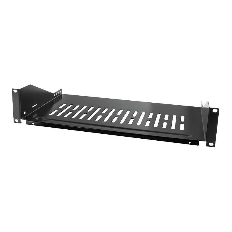 LogiLink 19-inch 2U Steel Rack Shelf - Black (RAL9005), 25 kg Capacity, 483x400 mm — Buy in Cyprus with Fast Delivery