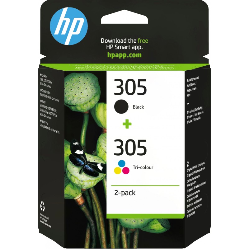 HP 305 Original Ink Multipack - 6ZD17AE - Black + Tri-color (BK,C,M,Y), Standard Yield — Buy in Cyprus with Fast Delivery