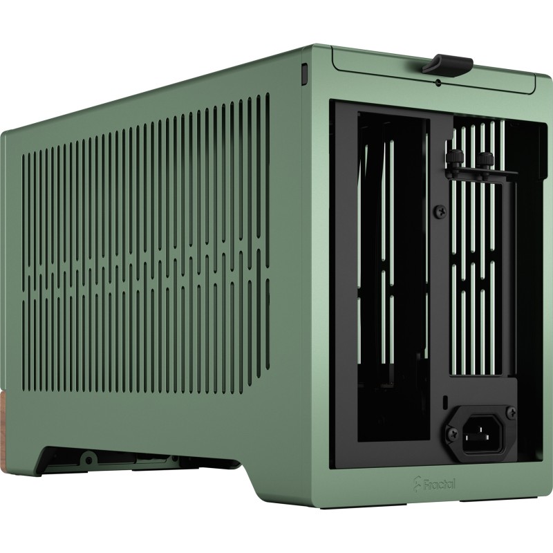 Fractal Design Terra Jade - Mini-ITX SFF PC Case - Green, Aluminium & Walnut Accents — Buy in Cyprus with Fast Delivery