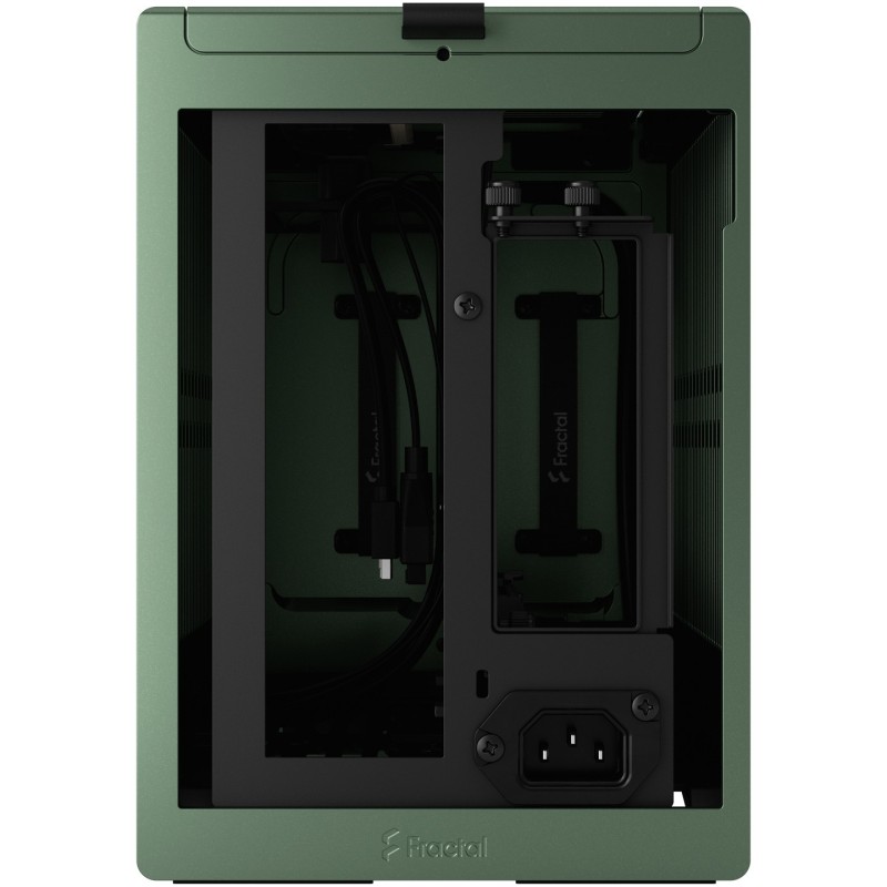 Fractal Design Terra Jade - Mini-ITX SFF PC Case - Green, Aluminium & Walnut Accents — Buy in Cyprus with Fast Delivery