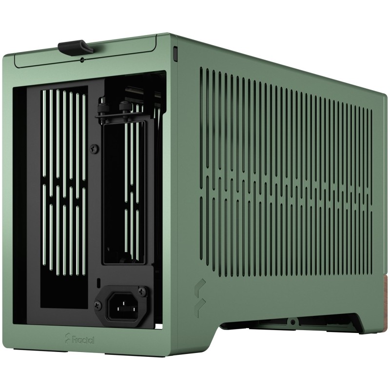 Fractal Design Terra Jade - Mini-ITX SFF PC Case - Green, Aluminium & Walnut Accents — Buy in Cyprus with Fast Delivery