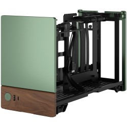 Fractal Design Terra Jade - Mini-ITX SFF PC Case - Green, Aluminium & Walnut Accents — Buy in Cyprus with Fast Delivery