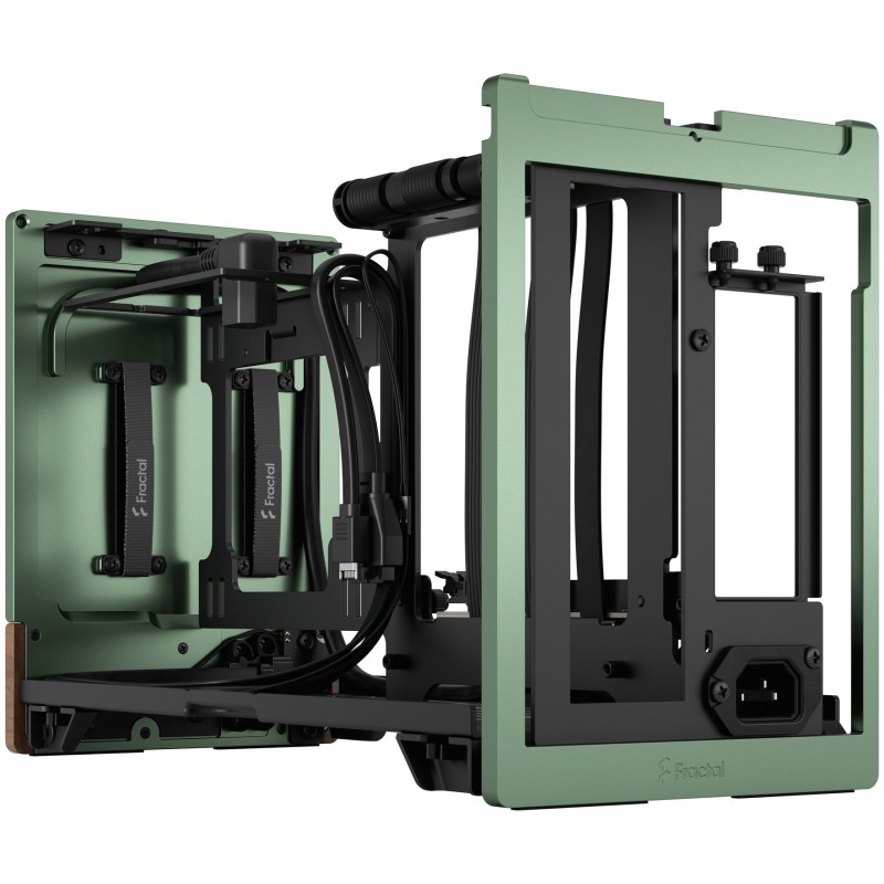 Fractal Design Terra Jade - Mini-ITX SFF PC Case - Green, Aluminium & Walnut Accents — Buy in Cyprus with Fast Delivery