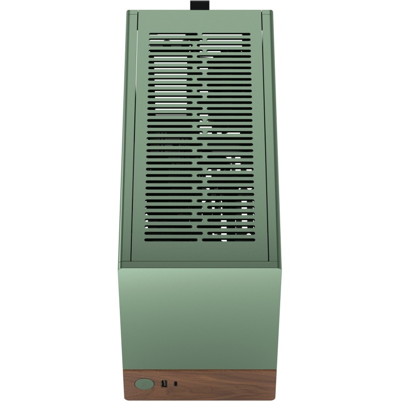 Fractal Design Terra Jade - Mini-ITX SFF PC Case - Green, Aluminium & Walnut Accents — Buy in Cyprus with Fast Delivery
