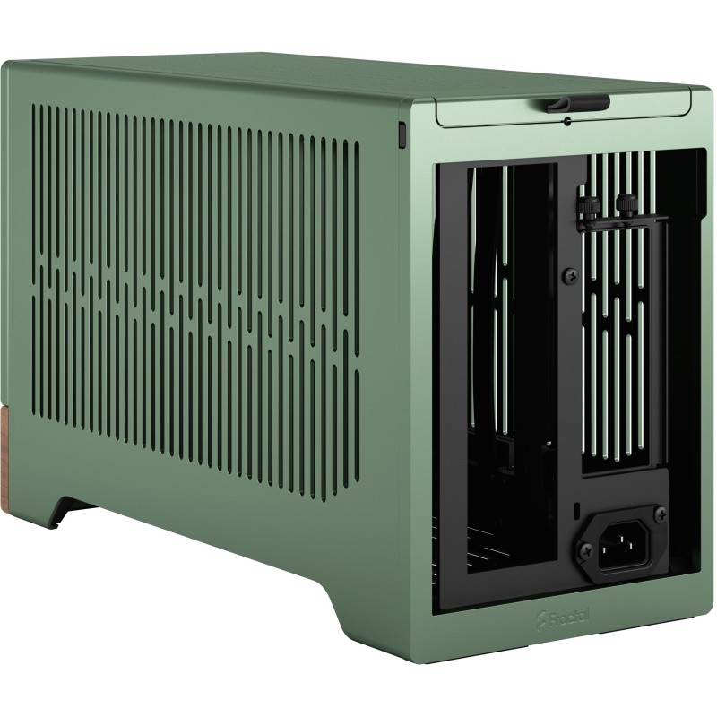 Fractal Design Terra Jade - Mini-ITX SFF PC Case - Green, Aluminium & Walnut Accents — Buy in Cyprus with Fast Delivery