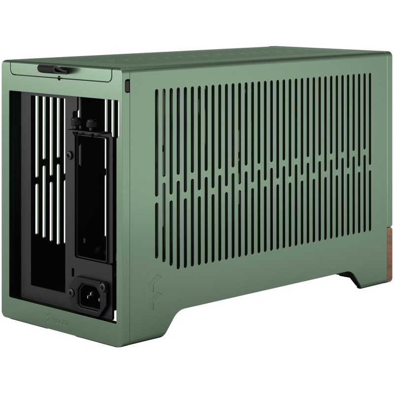 Fractal Design Terra Jade - Mini-ITX SFF PC Case - Green, Aluminium & Walnut Accents — Buy in Cyprus with Fast Delivery