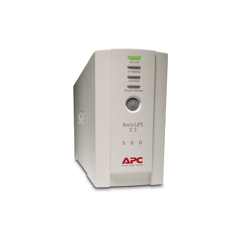 APC Back-UPS 500 - BK500EI - 500VA/300W Tower UPS, Beige, 4x IEC C13, User-Replaceable Battery