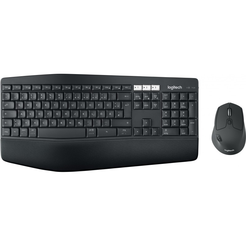 Logitech MK850 Performance - Wireless Keyboard & Mouse Combo - Black, Swiss QWERTZ, 2.4 GHz + Bluetooth