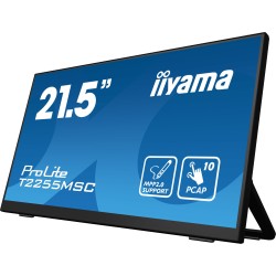 iiyama ProLite T2255MSC-B1 - 21.5in FHD Touch IPS Monitor, 1920x1080, PCAP 10pt, HDMI/DP, Black