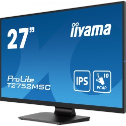 iiyama ProLite T2752MSC-B1 - 27in FHD IPS 10pt PCAP Touch Monitor, 60Hz, 5ms, HDMI/DP, USB Hub, Speakers, Black