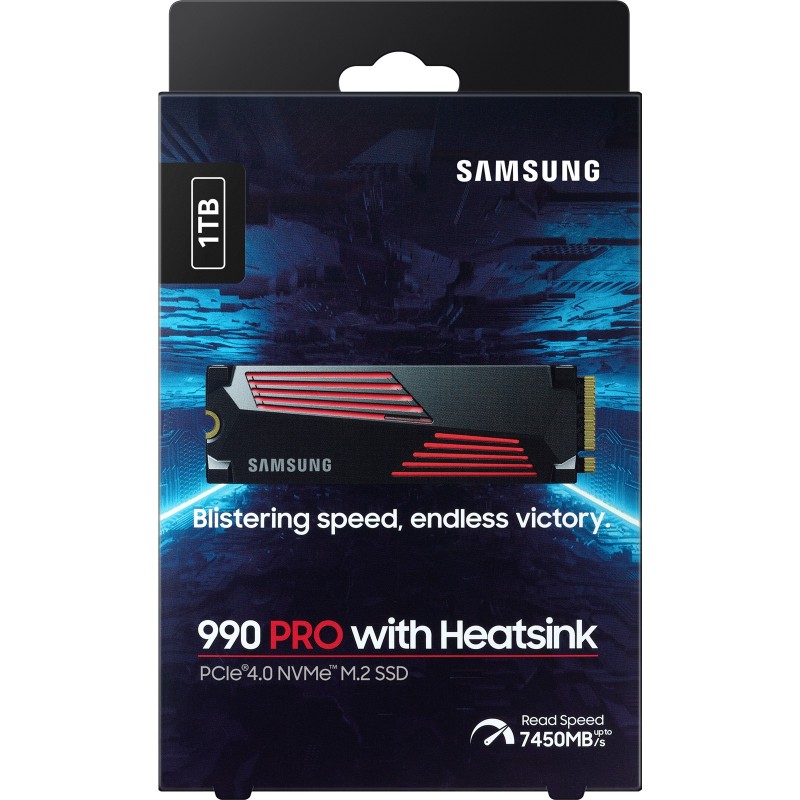 Samsung 990 PRO - 1TB M.2 2280 NVMe PCIe Gen4 x4 SSD with Heatsink - Retail — Buy in Cyprus with Fast Delivery